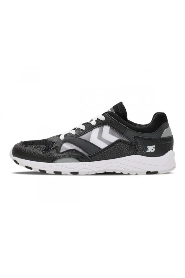 Women Edmonton 3s Leather Trainers In Black Hummel 8211 208367 Black Brentiny Paris Sneakers