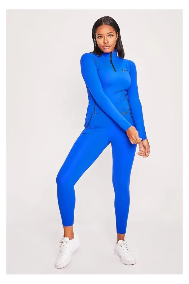 Women Electric Blue Jogger Pants Project X 8211 F192018 Brentiny Paris Leggings