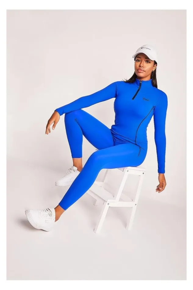 Women Electric Blue Jogger Pants Project X 8211 F192018 Brentiny Paris Leggings