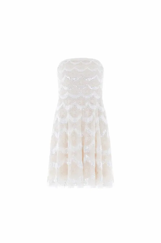 Women Embellished Dresses Needle and Thread Fifi Strapless Micro Mini Dress Champagne