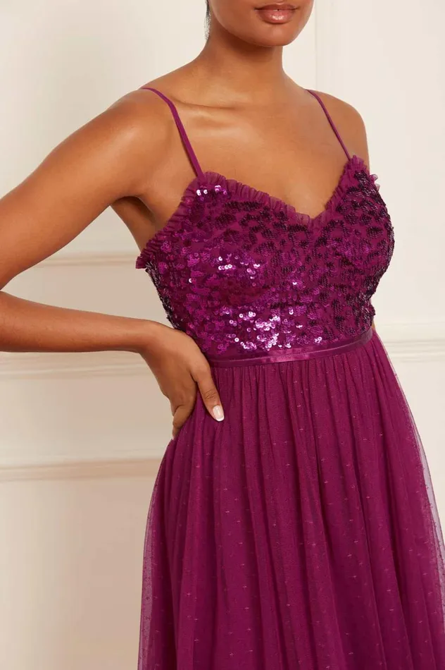 Women Embellished Dresses Needle and Thread Tempest Bodice Cami Ballerina Dress Purple Women Embellished Dresses Needle and Thread Tempest Bodice Cami Ballerina Dress Purple
