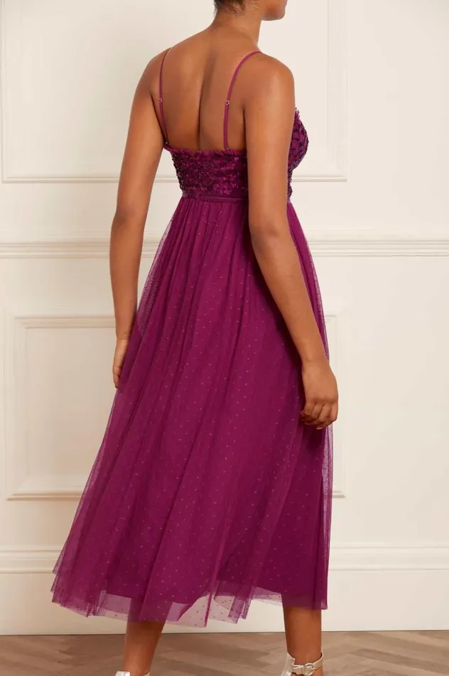 Women Embellished Dresses Needle and Thread Tempest Bodice Cami Ballerina Dress Purple Women Embellished Dresses Needle and Thread Tempest Bodice Cami Ballerina Dress Purple