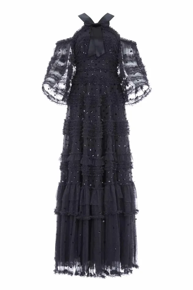 Women Embellished Dresses Needle and Thread Vivian Off Shoulder Gown Black Women Embellished Dresses Needle and Thread Vivian Off Shoulder Gown Black