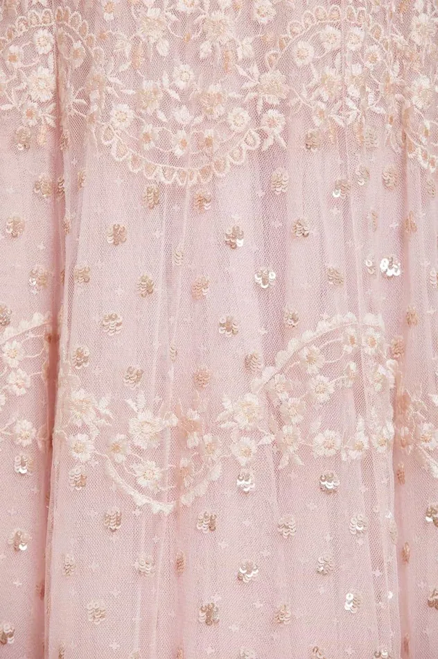 Women Embroidered Dresses Needle and Thread Beatrice Gown Pink