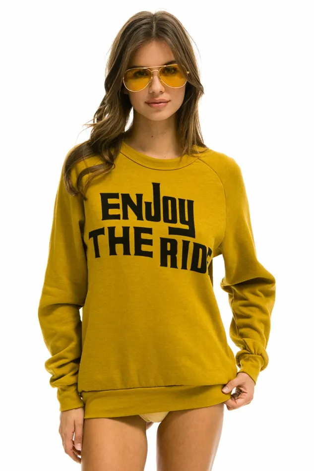 Women ENJOY THE RIDE SWEATSHIRT 8211 HONEY Aviator Nation UnisexCrewSweatshirt