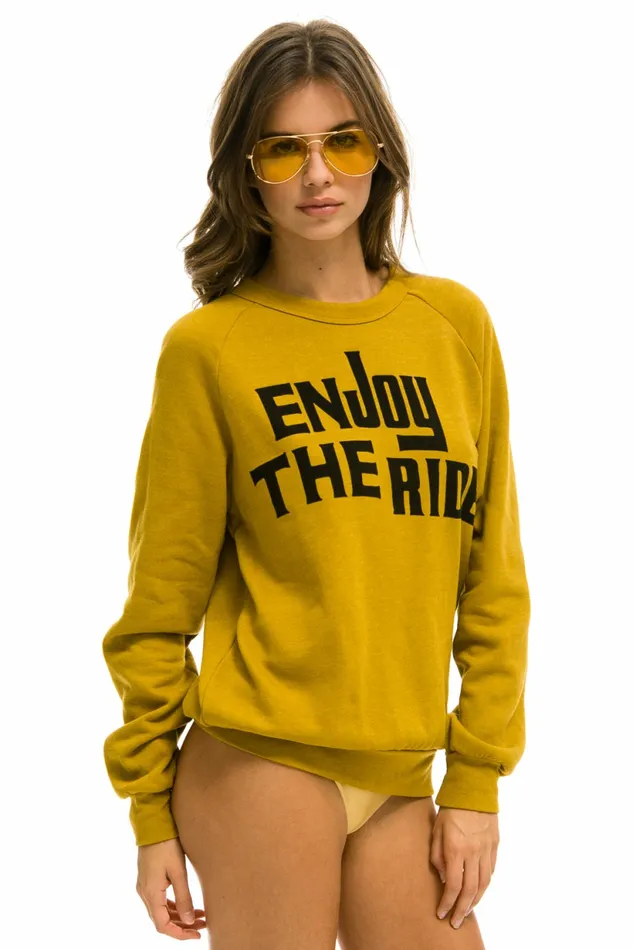 Women ENJOY THE RIDE SWEATSHIRT 8211 HONEY Aviator Nation UnisexCrewSweatshirt Women ENJOY THE RIDE SWEATSHIRT 8211 HONEY Aviator Nation UnisexCrewSweatshirt