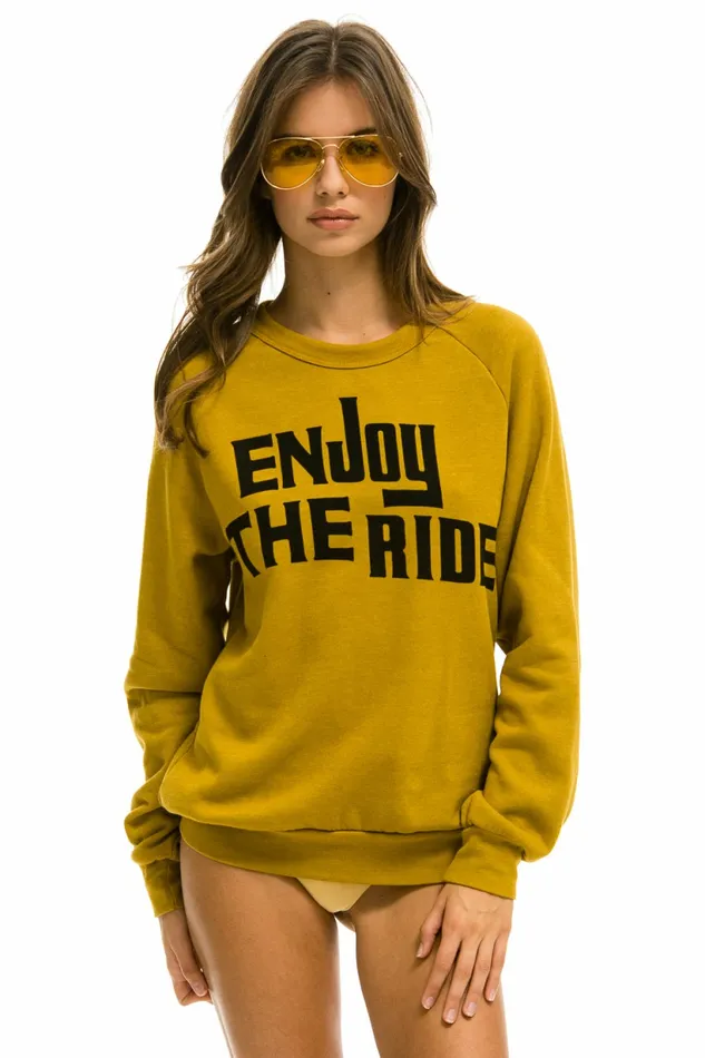 Women ENJOY THE RIDE SWEATSHIRT 8211 HONEY Aviator Nation UnisexCrewSweatshirt Women ENJOY THE RIDE SWEATSHIRT 8211 HONEY Aviator Nation UnisexCrewSweatshirt