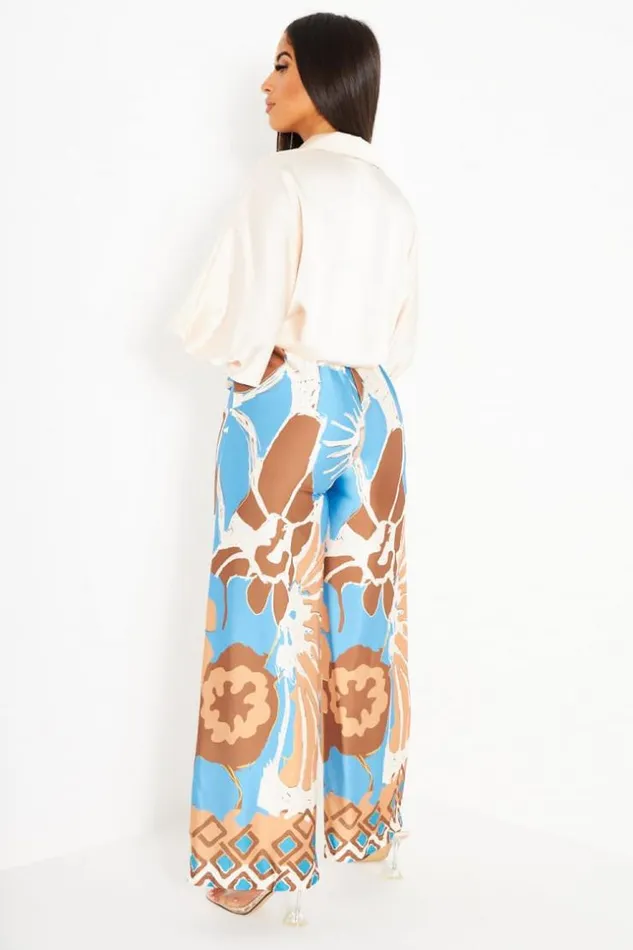 Women Ensemble 2 Pices Chemise Beige Pantalon Bleu Motif Beige Brentiny Paris Shirts and Blouses Women Ensemble 2 Pices Chemise Beige Pantalon Bleu Motif Beige Brentiny Paris Shirts and Blouses