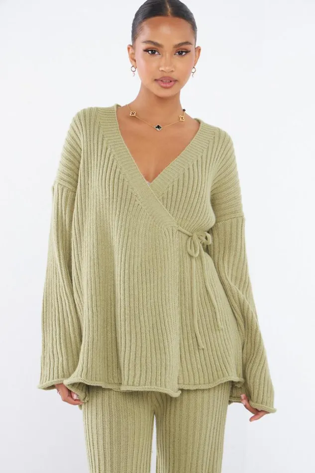 Women Ensemble 2 Pices Gilet Crois Pantalon Vert En Maille Green Brentiny Paris Cardigans Women Ensemble 2 Pices Gilet Crois Pantalon Vert En Maille Green Brentiny Paris Cardigans