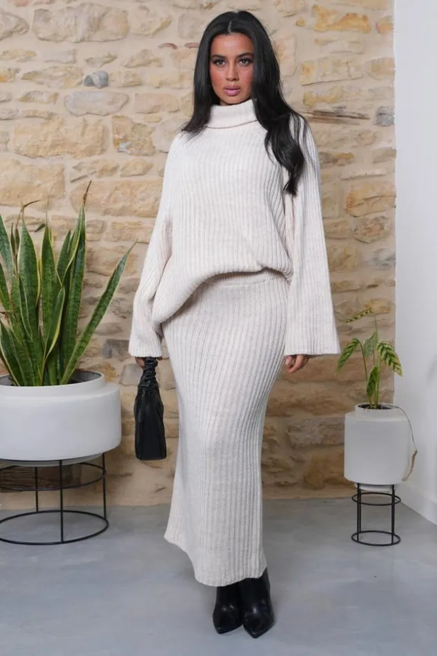 Women Ensemble 2 Pices Pull Jupe En Maille Beige Beige Brentiny Paris Sets With Top Bottoms Women Ensemble 2 Pices Pull Jupe En Maille Beige Beige Brentiny Paris Sets With Top Bottoms