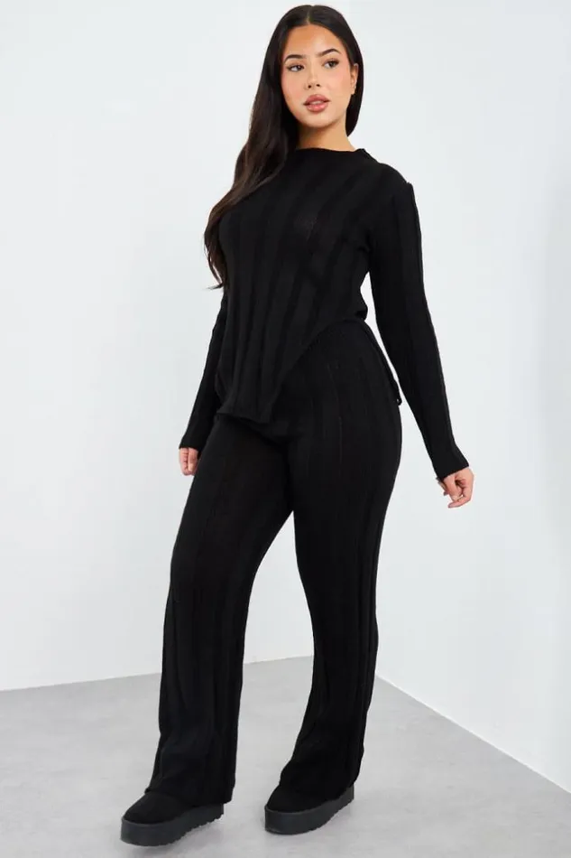 Women Ensemble 2 Pices Pull Pantalon En Maille Noir Black Brentiny Paris Sweaters and Sweatshirts Women Ensemble 2 Pices Pull Pantalon En Maille Noir Black Brentiny Paris Sweaters and Sweatshirts