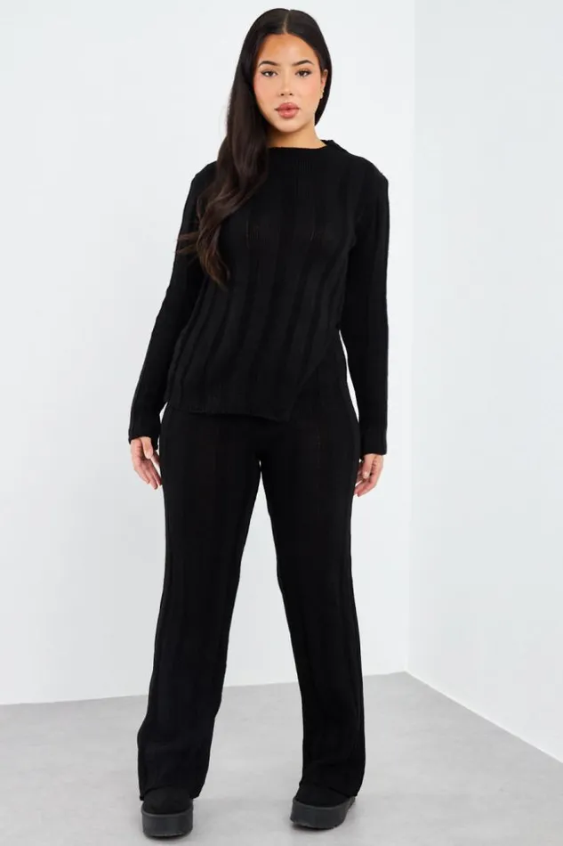 Women Ensemble 2 Pices Pull Pantalon En Maille Noir Black Brentiny Paris Sweaters and Sweatshirts Women Ensemble 2 Pices Pull Pantalon En Maille Noir Black Brentiny Paris Sweaters and Sweatshirts