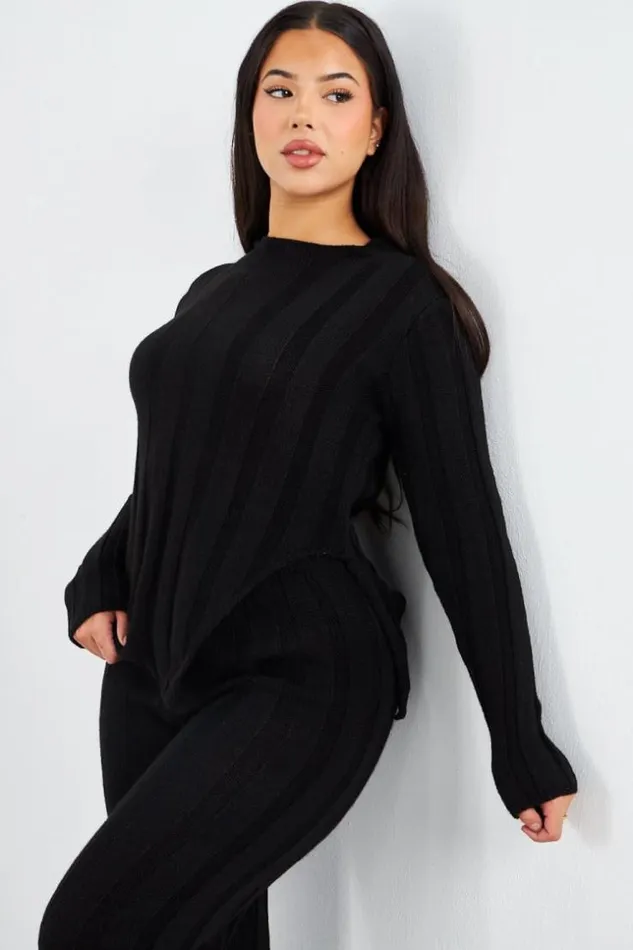 Women Ensemble 2 Pices Pull Pantalon En Maille Noir Black Brentiny Paris Sweaters and Sweatshirts Women Ensemble 2 Pices Pull Pantalon En Maille Noir Black Brentiny Paris Sweaters and Sweatshirts
