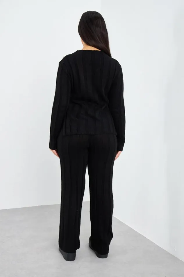 Women Ensemble 2 Pices Pull Pantalon En Maille Noir Black Brentiny Paris Sweaters and Sweatshirts Women Ensemble 2 Pices Pull Pantalon En Maille Noir Black Brentiny Paris Sweaters and Sweatshirts
