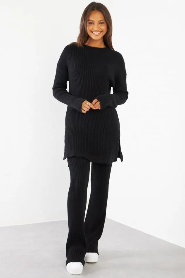 Women Ensemble 2 Pices Pull Pantalon Noir En Laine Ctel Black Brentiny Paris Sweaters and Sweatshirts Women Ensemble 2 Pices Pull Pantalon Noir En Laine Ctel Black Brentiny Paris Sweaters and Sweatshirts