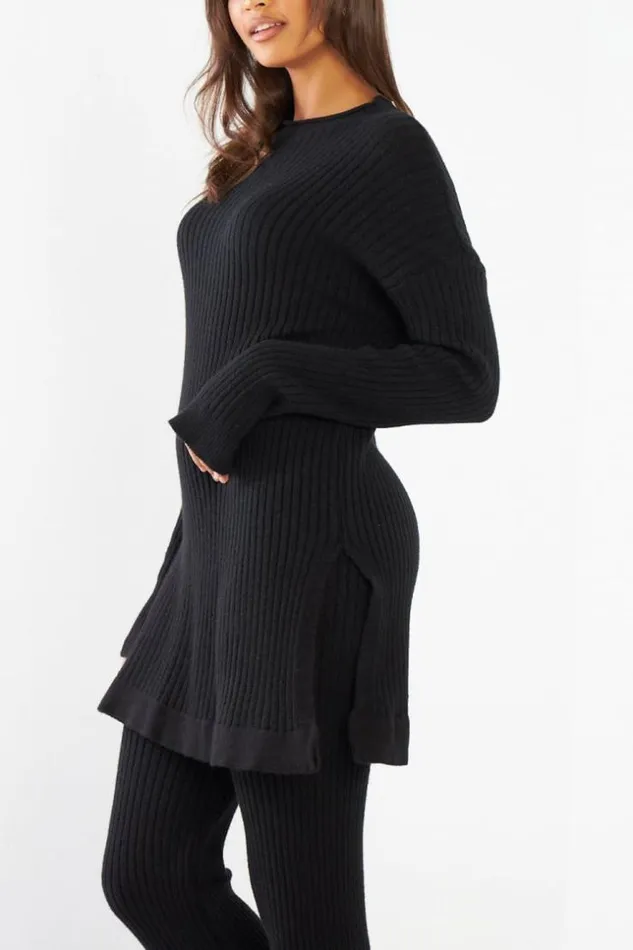 Women Ensemble 2 Pices Pull Pantalon Noir En Laine Ctel Black Brentiny Paris Sweaters and Sweatshirts Women Ensemble 2 Pices Pull Pantalon Noir En Laine Ctel Black Brentiny Paris Sweaters and Sweatshirts