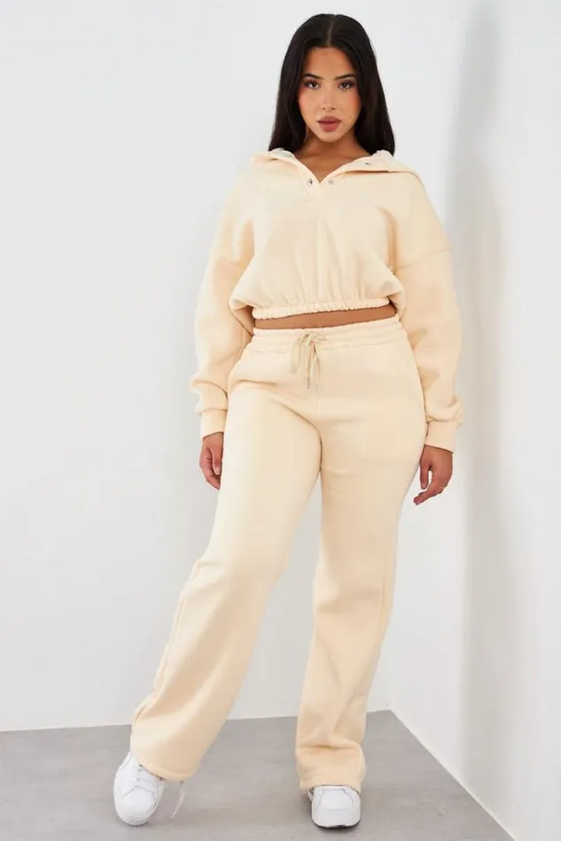 Women Ensemble 2 Pices Sweat Jogging Beige Beige Brentiny Paris Sweaters and Sweatshirts Women Ensemble 2 Pices Sweat Jogging Beige Beige Brentiny Paris Sweaters and Sweatshirts