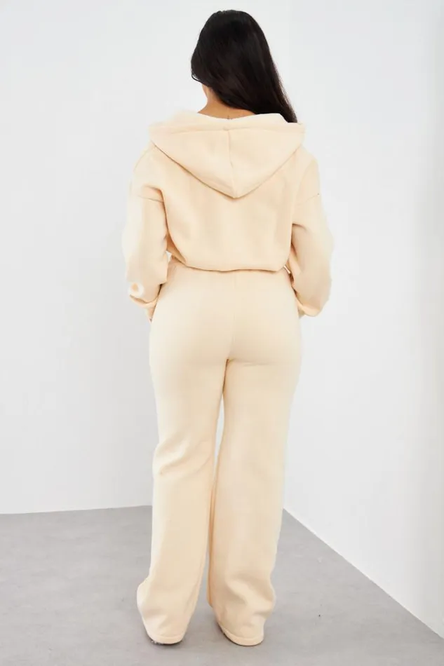Women Ensemble 2 Pices Sweat Jogging Beige Beige Brentiny Paris Sweaters and Sweatshirts Women Ensemble 2 Pices Sweat Jogging Beige Beige Brentiny Paris Sweaters and Sweatshirts