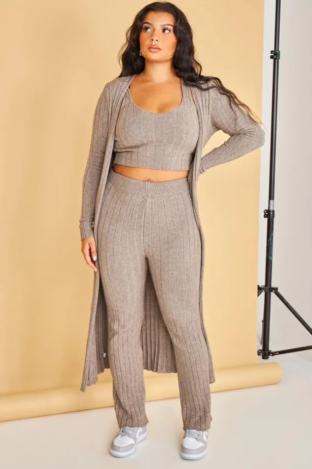 Women Ensemble 3 Pices Gilet Top Pantalon Taupe Ctel Darkbeige Brentiny Paris Crop Tops Women Ensemble 3 Pices Gilet Top Pantalon Taupe Ctel Darkbeige Brentiny Paris Crop Tops