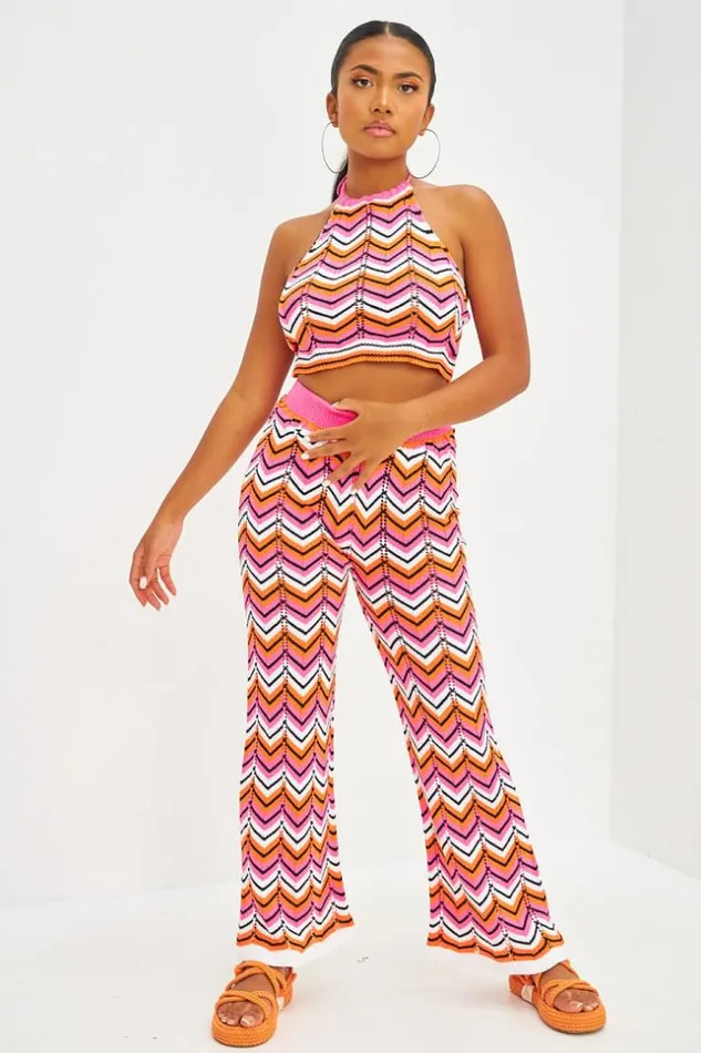Women Ensemble Top Pantalon En Crochet Motifs Chevrons Orange Et Rose Orange Brentiny Paris Top And Tank Tops Women Ensemble Top Pantalon En Crochet Motifs Chevrons Orange Et Rose Orange Brentiny Paris Top And Tank Tops