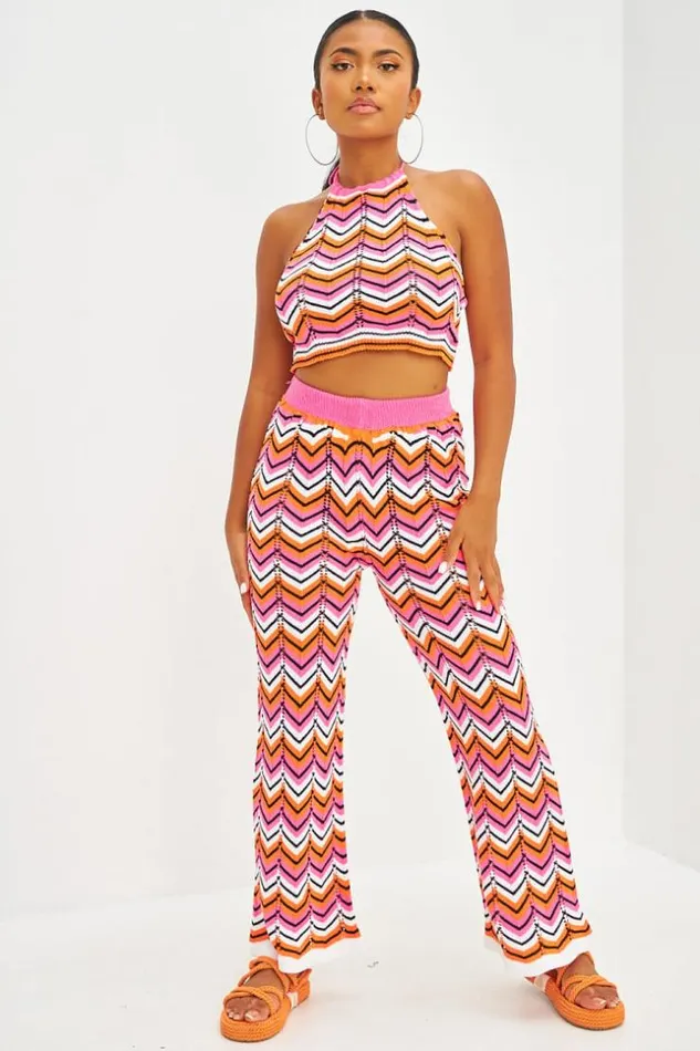 Women Ensemble Top Pantalon En Crochet Motifs Chevrons Orange Et Rose Orange Brentiny Paris Top And Tank Tops Women Ensemble Top Pantalon En Crochet Motifs Chevrons Orange Et Rose Orange Brentiny Paris Top And Tank Tops