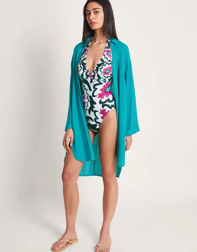 Women Esme Beach Shirt Blue Monsoon Tops and Blouses