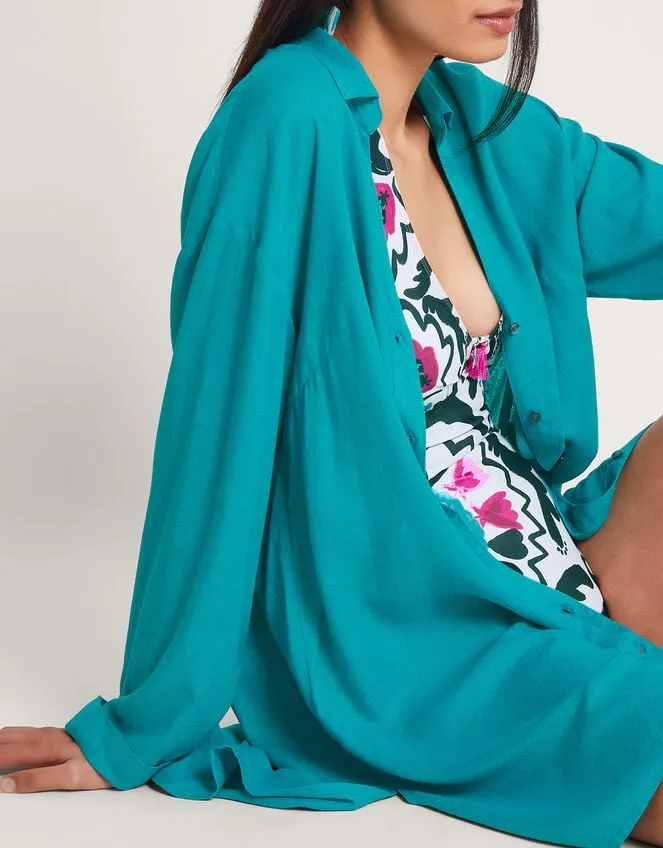 Women Esme Beach Shirt Blue Monsoon Tops and Blouses