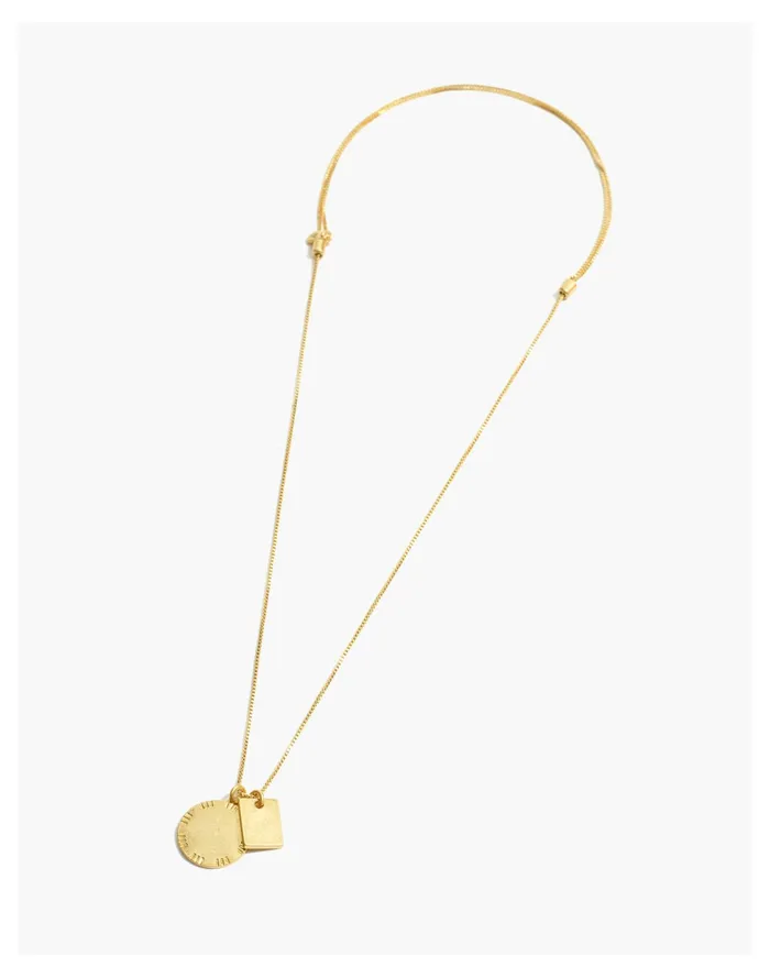 Women Etched Coin Long Pendant Necklace Vintage Gold Madewell Necklaces Women Etched Coin Long Pendant Necklace Vintage Gold Madewell Necklaces