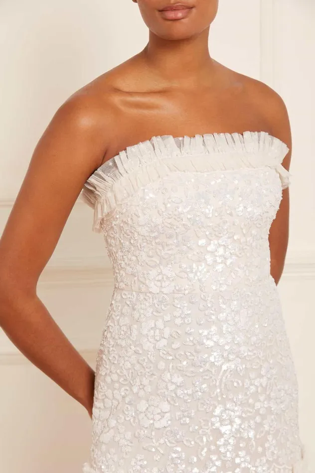 Women Evening Dresses Needle and Thread Regal Rose Gloss Strapless Gown Champagne