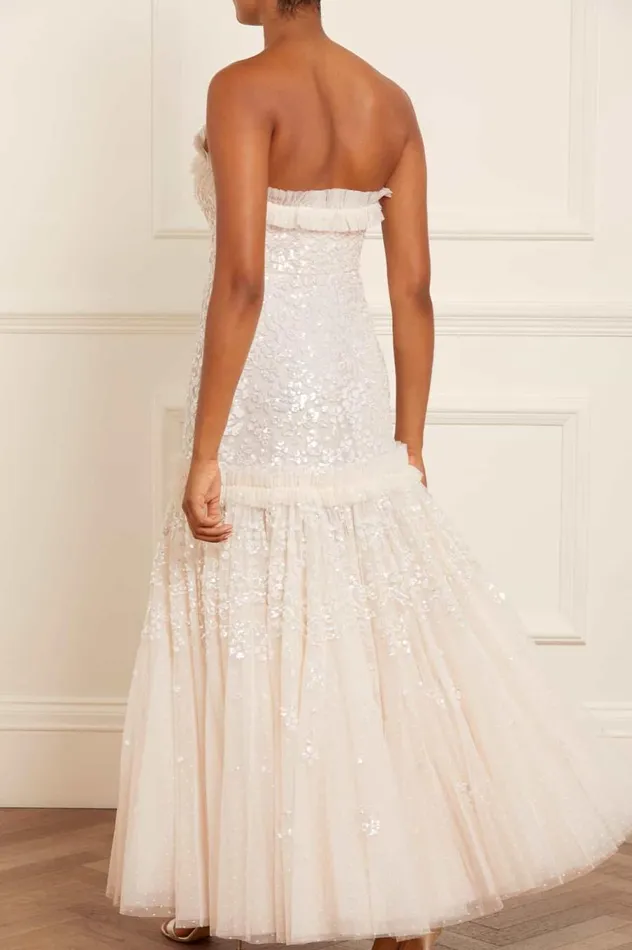 Women Evening Dresses Needle and Thread Regal Rose Gloss Strapless Gown Champagne