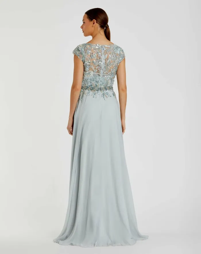 Women Evening Gowns Mac Duggal Embellished Cap Sleeve Bodice Flowy Gown Seamist Women Evening Gowns Mac Duggal Embellished Cap Sleeve Bodice Flowy Gown Seamist