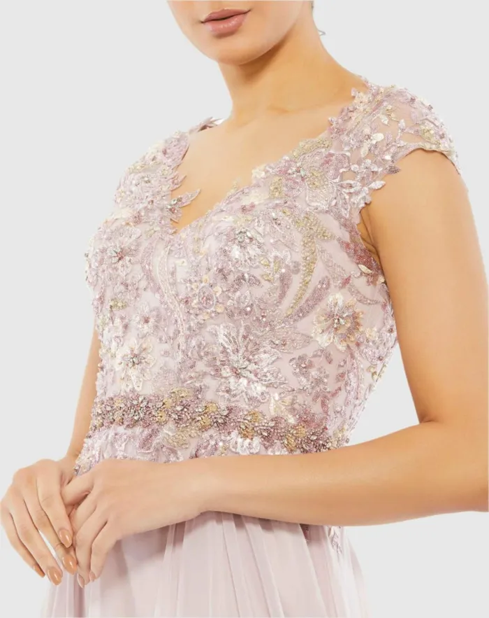 Women Evening Gowns Mac Duggal Embellished Cap Sleeve Bodice Flowy Gown Seamist Women Evening Gowns Mac Duggal Embellished Cap Sleeve Bodice Flowy Gown Seamist