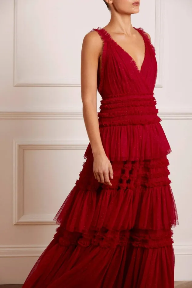 Women Exclusives Needle and Thread Candice Gown Red