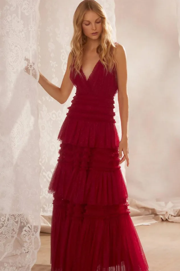 Women Exclusives Needle and Thread Candice Gown Red