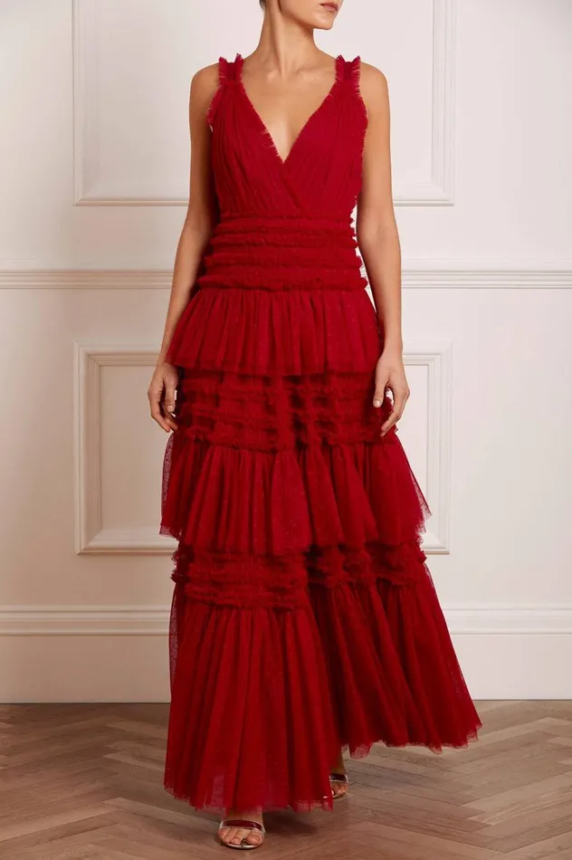 Women Exclusives Needle and Thread Candice Gown Red