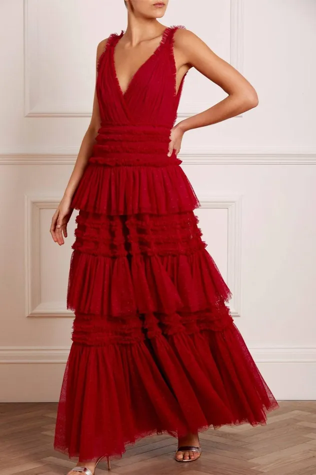 Women Exclusives Needle and Thread Candice Gown Red