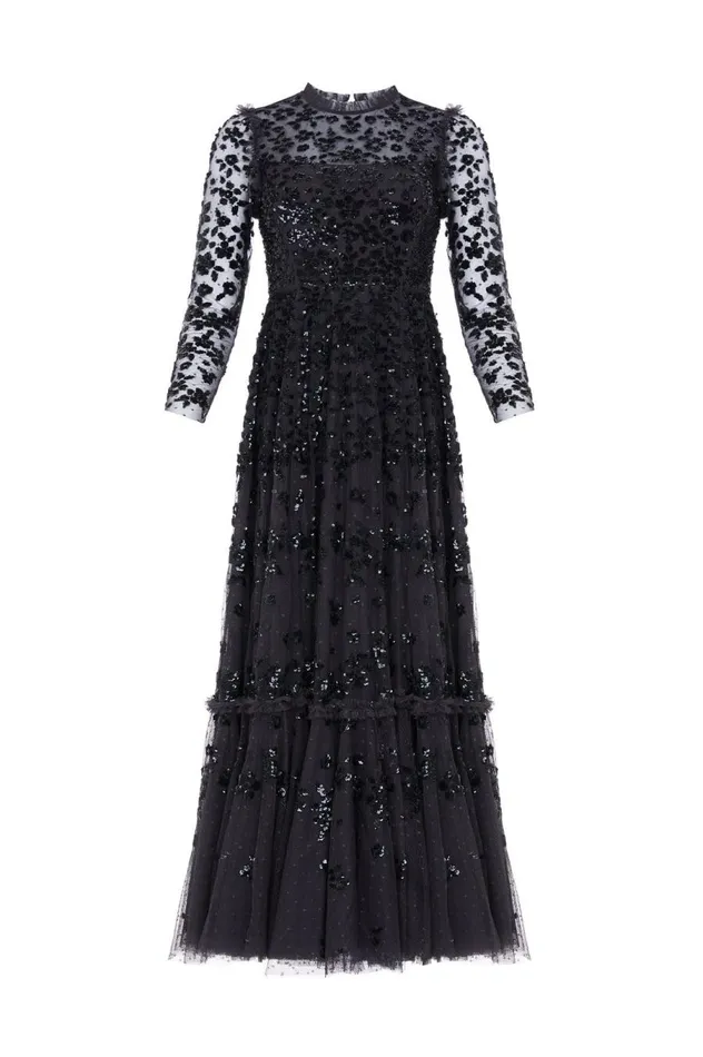 Women Exclusives Needle and Thread Margot Ankle Gown Black