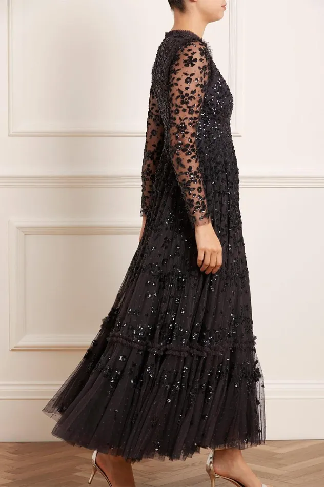 Women Exclusives Needle and Thread Margot Ankle Gown Black