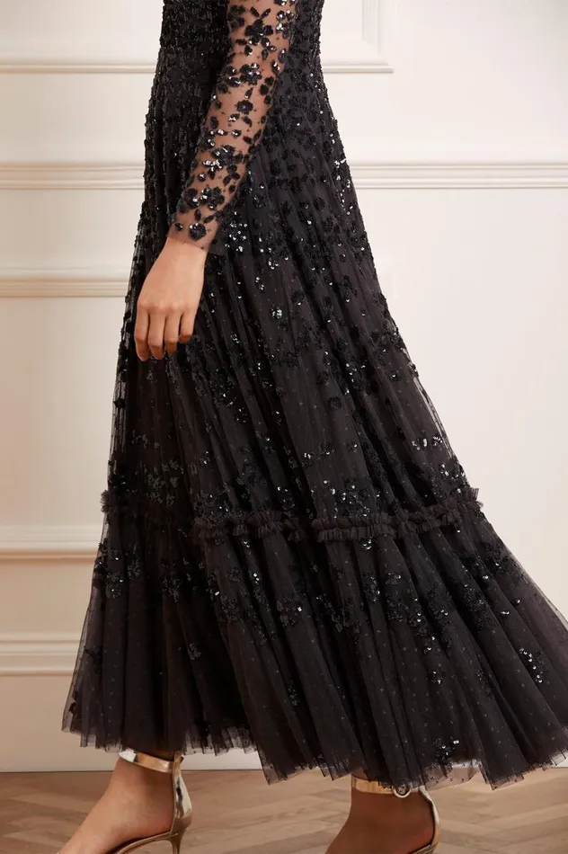 Women Exclusives Needle and Thread Margot Ankle Gown Black