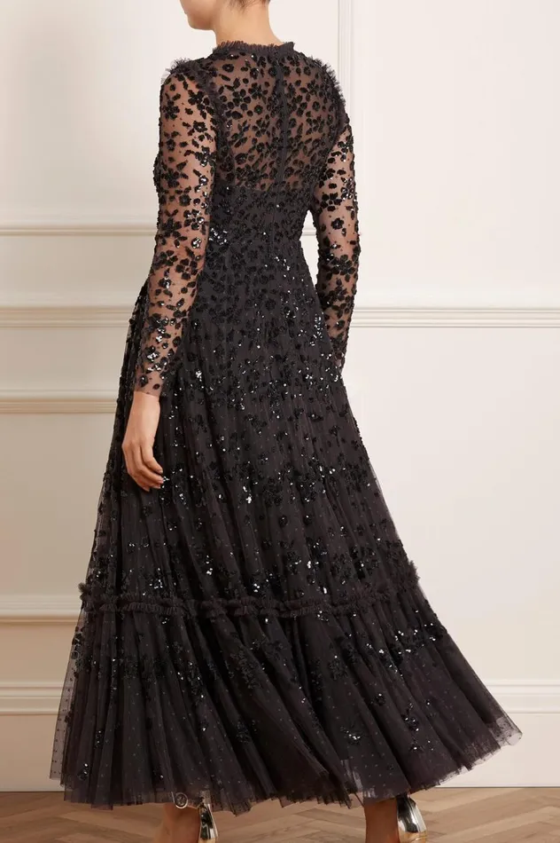 Women Exclusives Needle and Thread Margot Ankle Gown Black