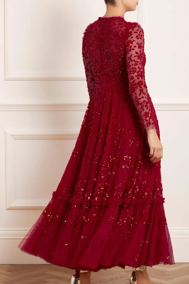 Women Exclusives Needle and Thread Margot Ankle Gown Red