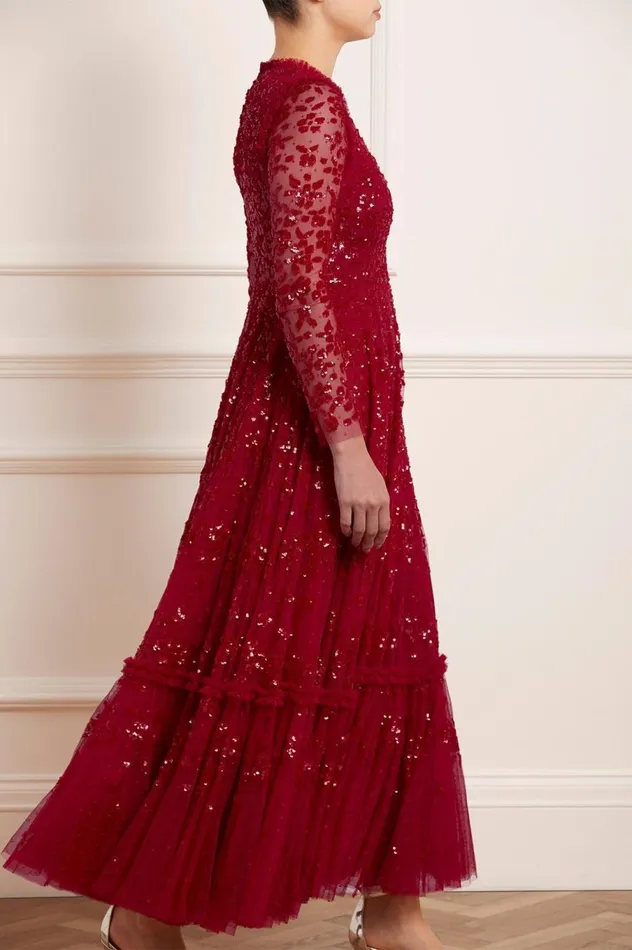 Women Exclusives Needle and Thread Margot Ankle Gown Red