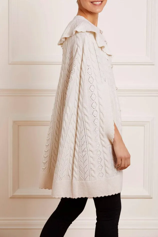 Women Exclusives Needle and Thread Victoriana Cape Champagne