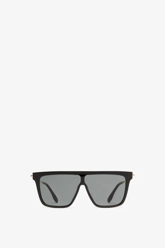 Women Eyewear Victoria Beckham Rectangular Shield Sunglasses In Black