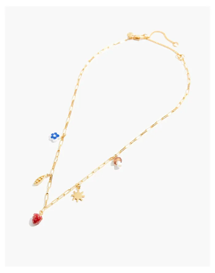 Women Farmers Market Charm Necklace Vintage Gold Madewell Necklaces Women Farmers Market Charm Necklace Vintage Gold Madewell Necklaces