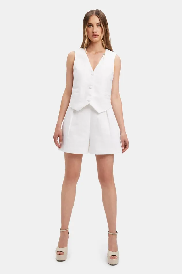 Women Fashion Tops Bardot Iris Linen Vest In Orchid White Orchid White Women Fashion Tops Bardot Iris Linen Vest In Orchid White Orchid White