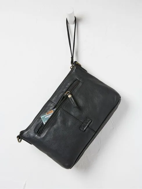 Women Fatface Bags and Wallets Eve Black Crossbody Bag