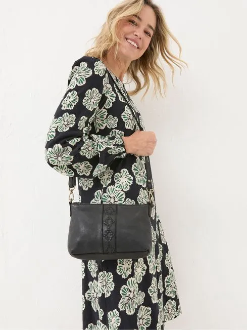 Women Fatface Bags and Wallets Eve Black Crossbody Bag