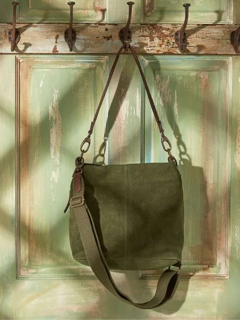 Women Fatface Bags and Wallets Valletta Green Shoulder Bag