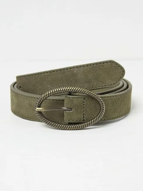 Women Fatface Belts Buckle Green Interest Belt